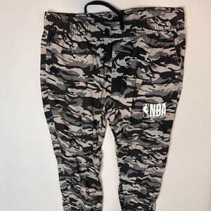 NBA Black and Gray Camo mens XL Joggers